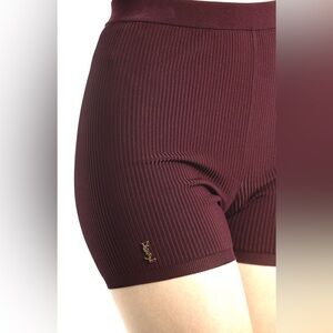 SAINT LAURENT Burgundy Shorts